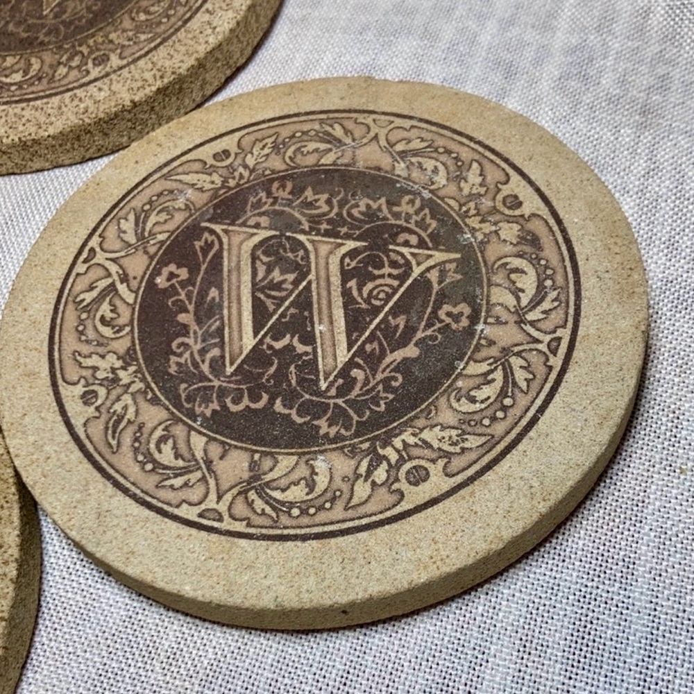 THIRSTYSTONE MONOGRAM COASTERS